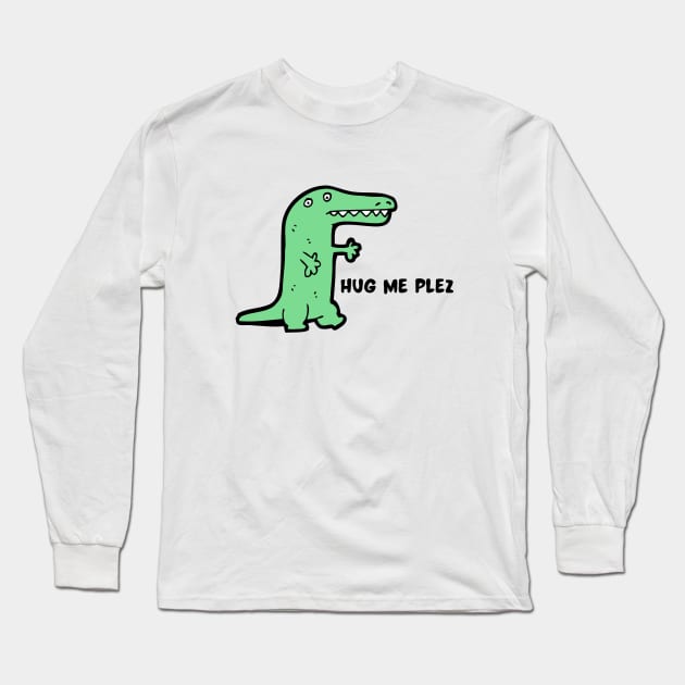 Crocodile hug me plez? Long Sleeve T-Shirt by The Bunga